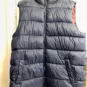 Old Navy Navy and Burgundy Puffer Vest